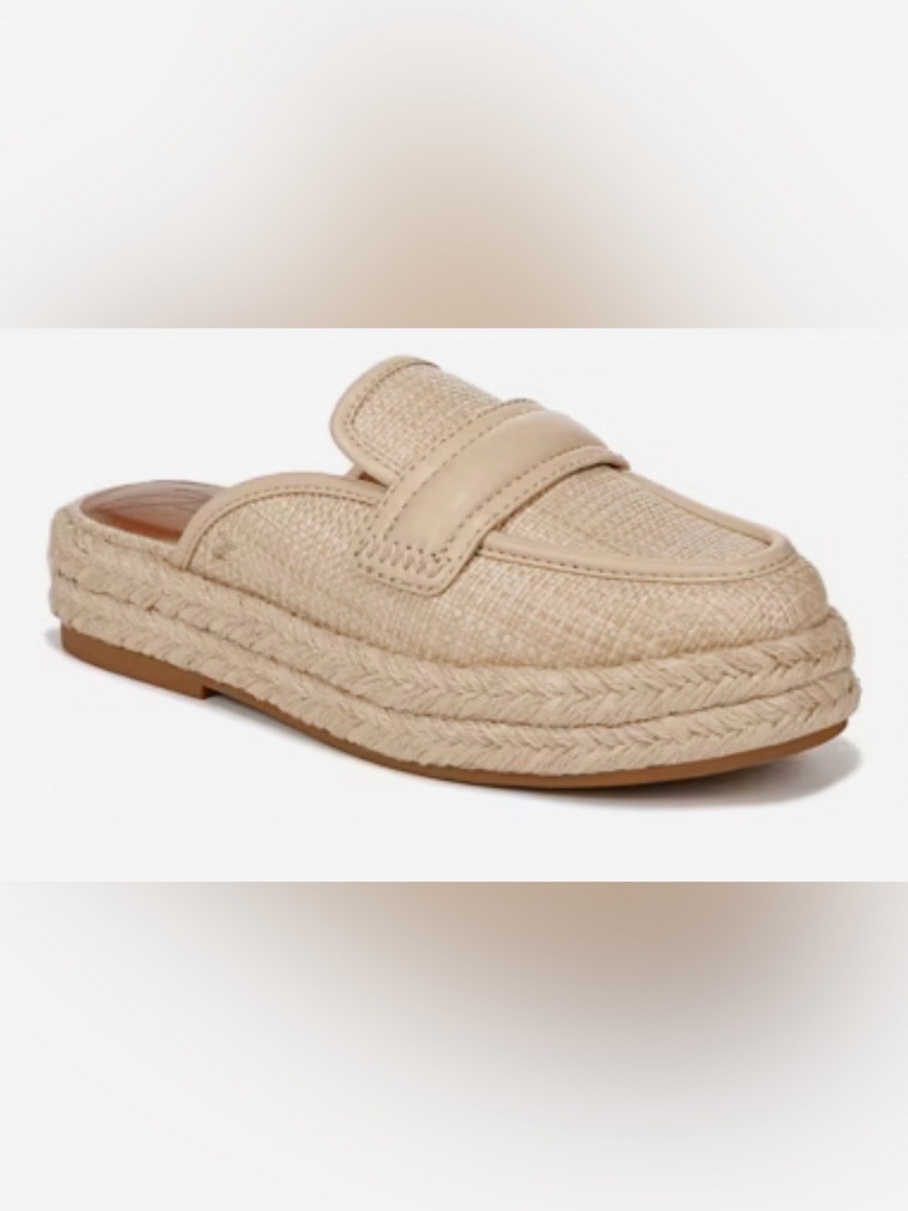 Zodiac “Gizelle” Platform Mule Woven Natural Beige Size 7